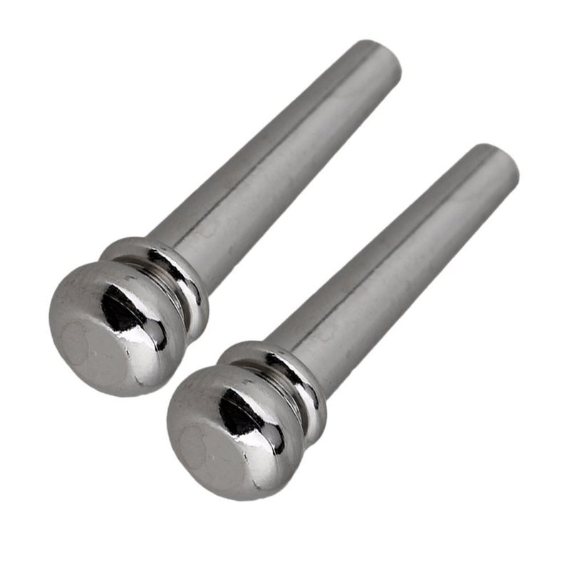 WingPower 6 Pieces Guitar Bridge Pins, Brass Pin Acoustic Guitar Strings Nail Pegs Fixed Cone, Replacement Parts for Acoustic Folk Guitar (Silver) - Image 3